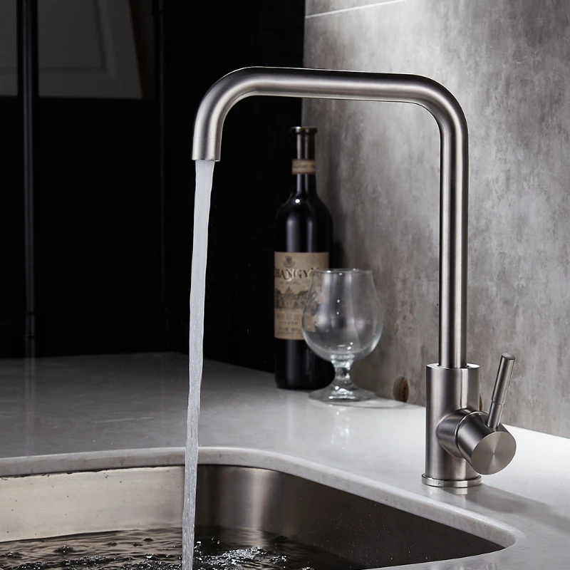 

Basin faucet bathroom faucet stainless steel surface treatment single handle sink faucet mixer faucet 360 degree rotatable