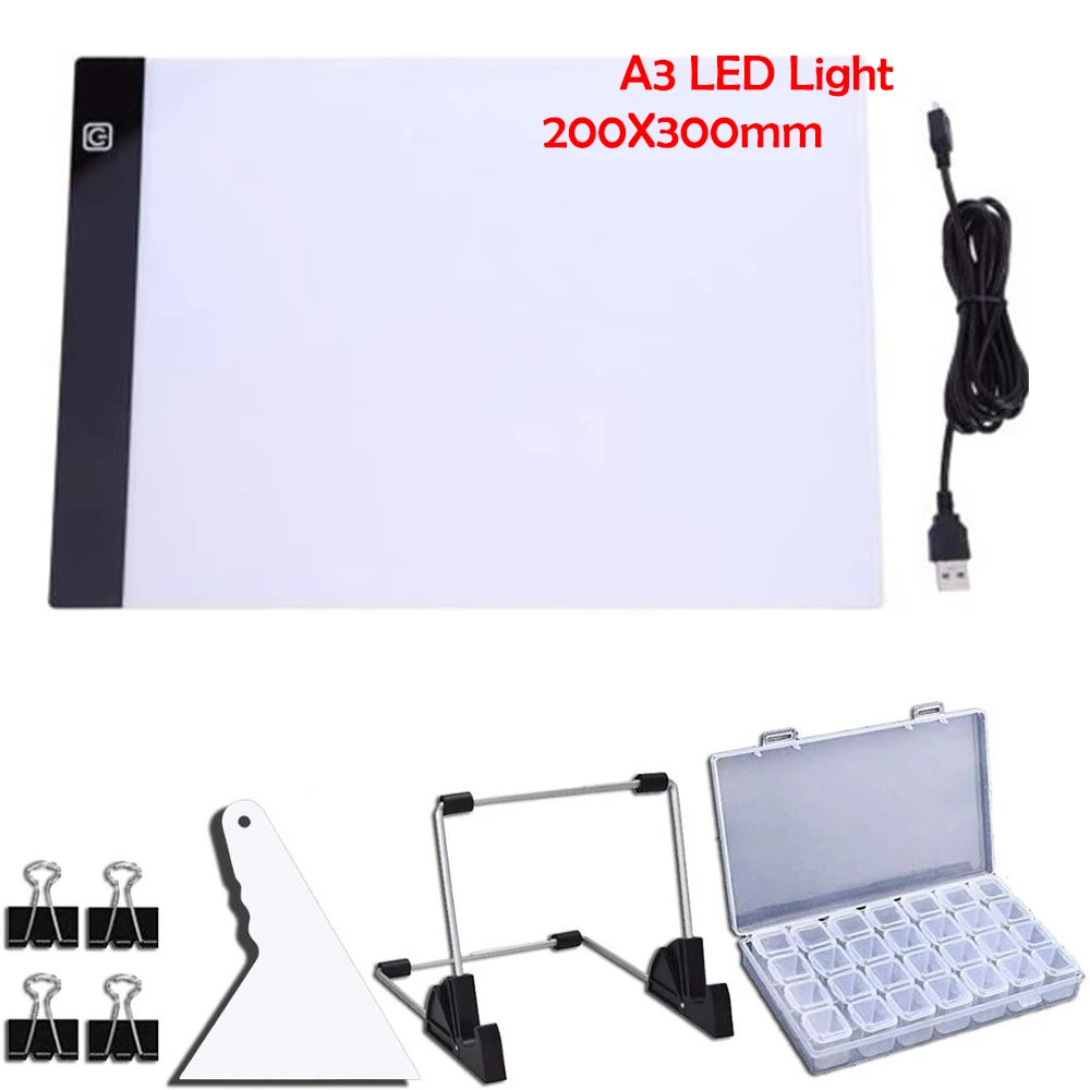 A4-LED-Light-Pad-for-Diamond-Painting-USB-Powered-Light-Board-Kit-Adjustable-Brightness-with-Detachable