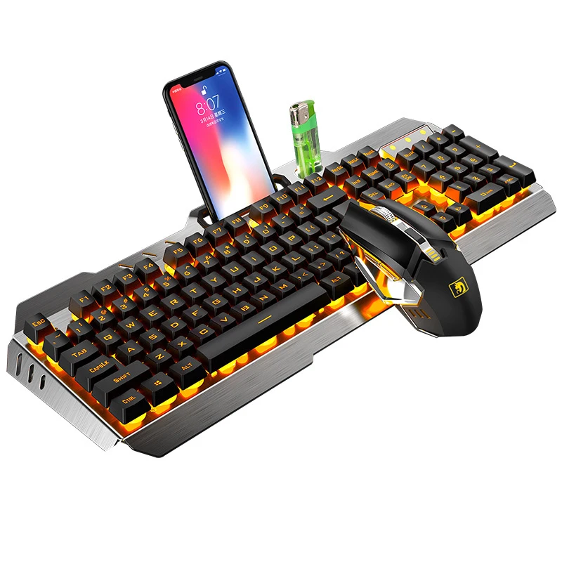  chargeable Wireless bluetooth Mechanical Keyboard Switch Gaming Keyboard Detachable Cable WCG Gamin