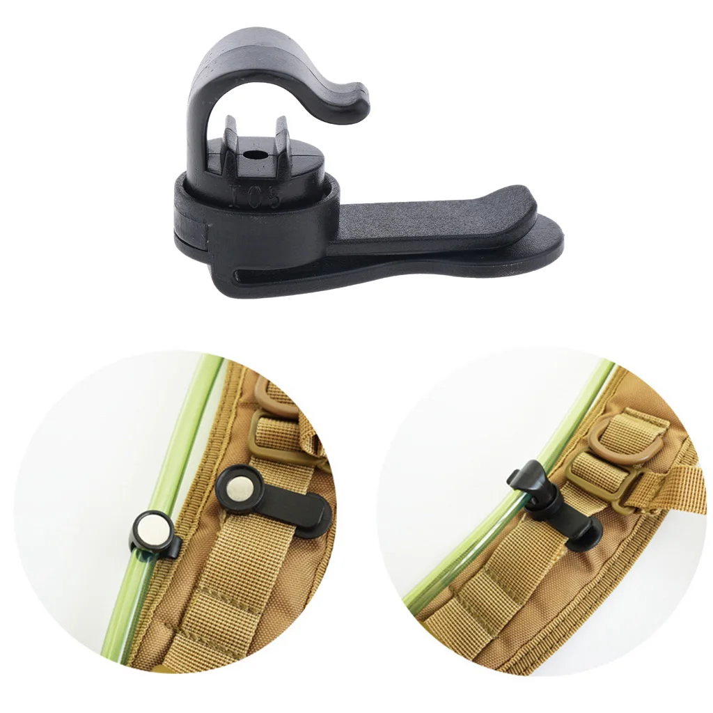 Hydration Tube Clips, Water Tube Hose Holder Clip for Molle Webbing Backpack Hydration Pack Fastener Secure Universal, Outdoors