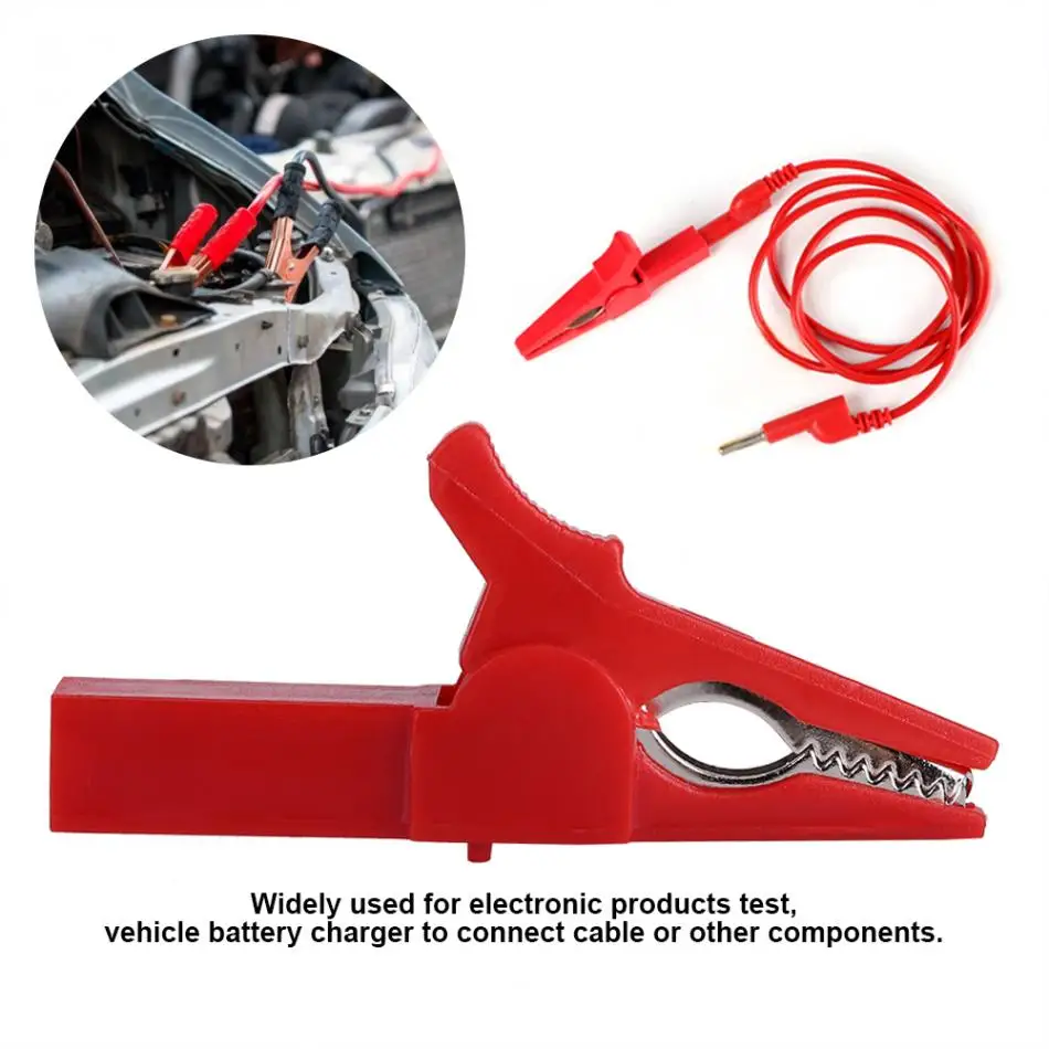 

1Pcs Crocodile Clip Full Insulated 55mm Crocodile Clip Test Car Vehicle Battery Cable Wire Clamp