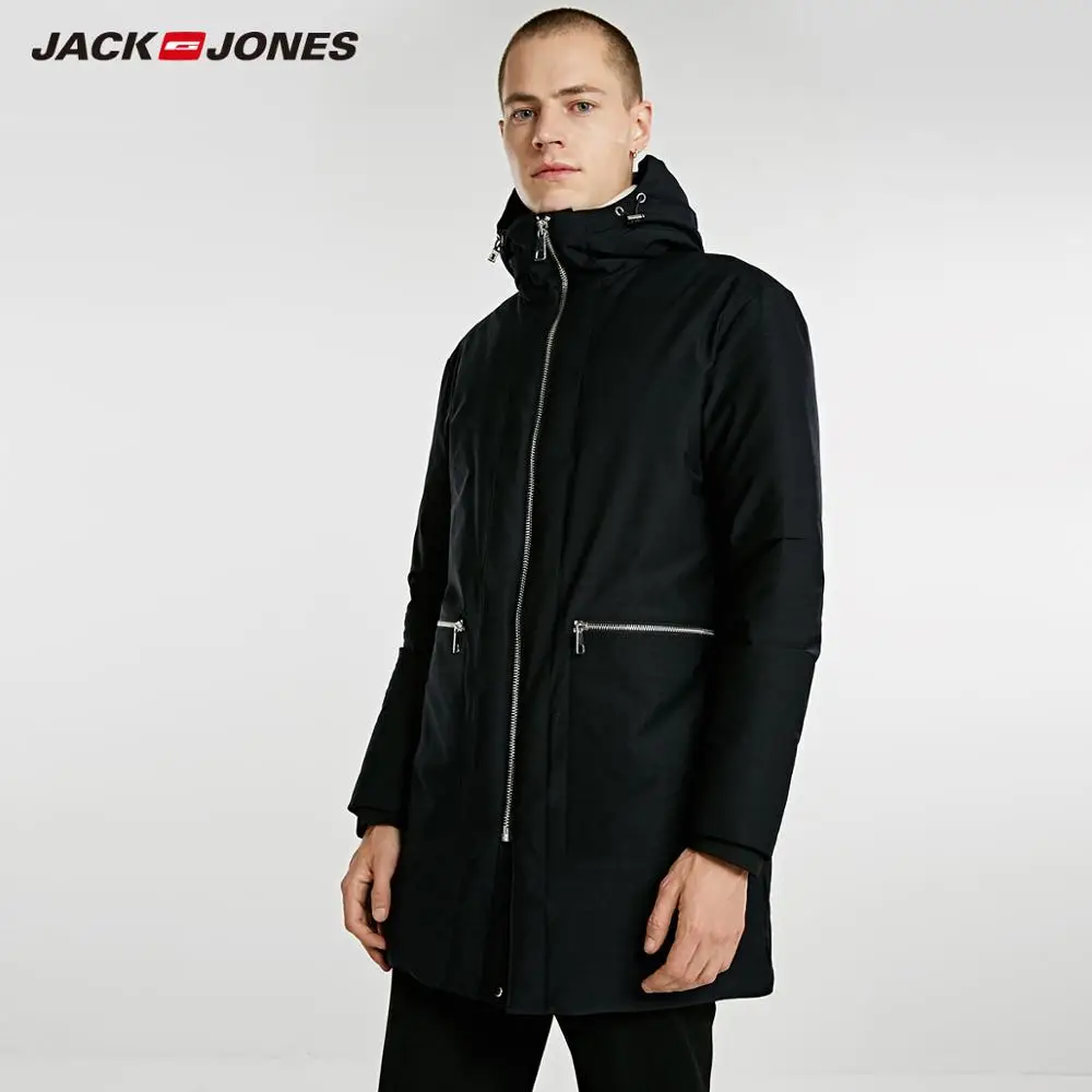 JackJones Для мужчин зимняя куртка средней длины теплая куртка-пуховик 218312524