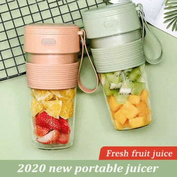 

New Portable Blender USB Mini Juicer Household Rechargeable Kitchen Blender Double Power Charging Juicer orange squeezer