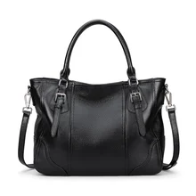 Nesitu A4 модный большой емкости черный из натуральной кожи OL офисные дамские сумочки портфель через плечо женская сумка-переноска