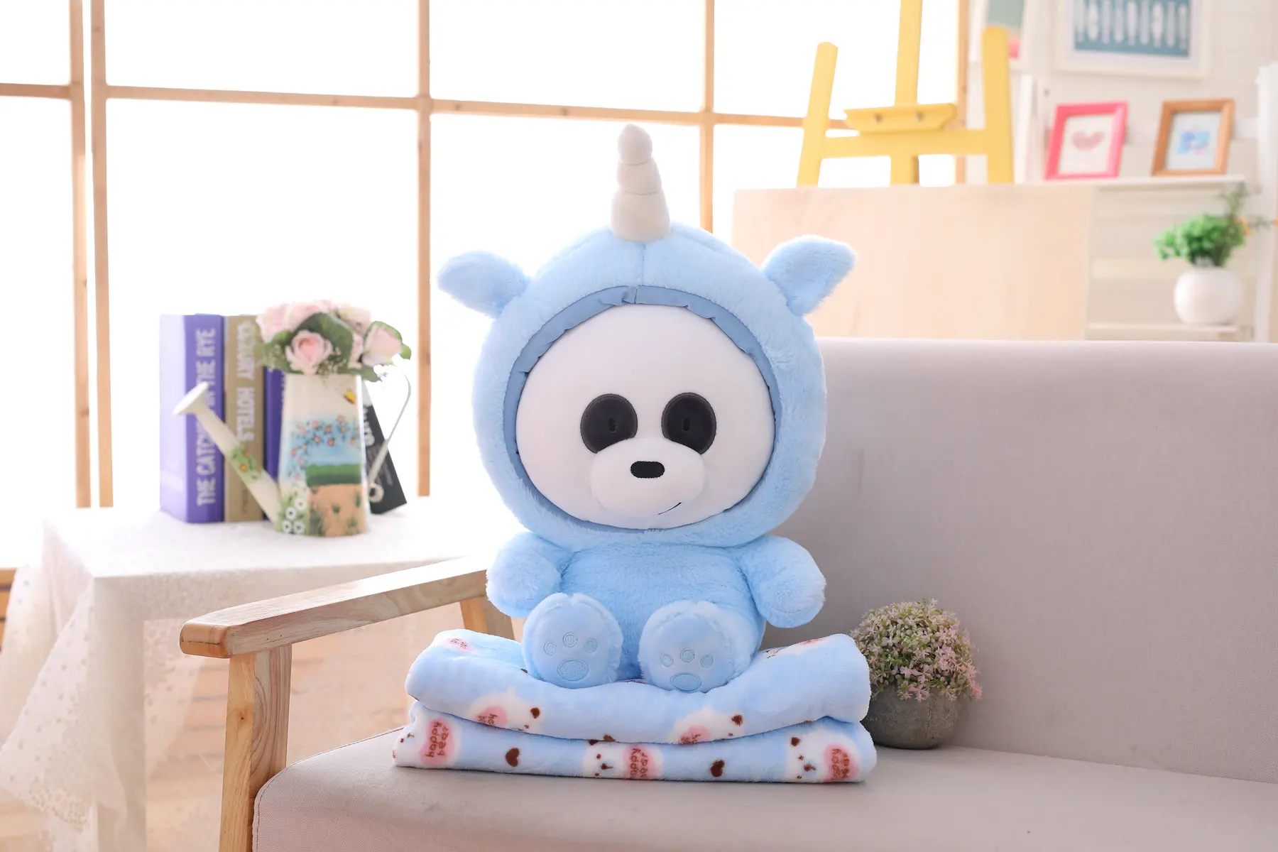 1 шт. 60 см мягкие Kawaii панда становится плюшевые игрушечные единороги набивные милые Unicornio милые чучела зверушки в подарок для детей милая кукла