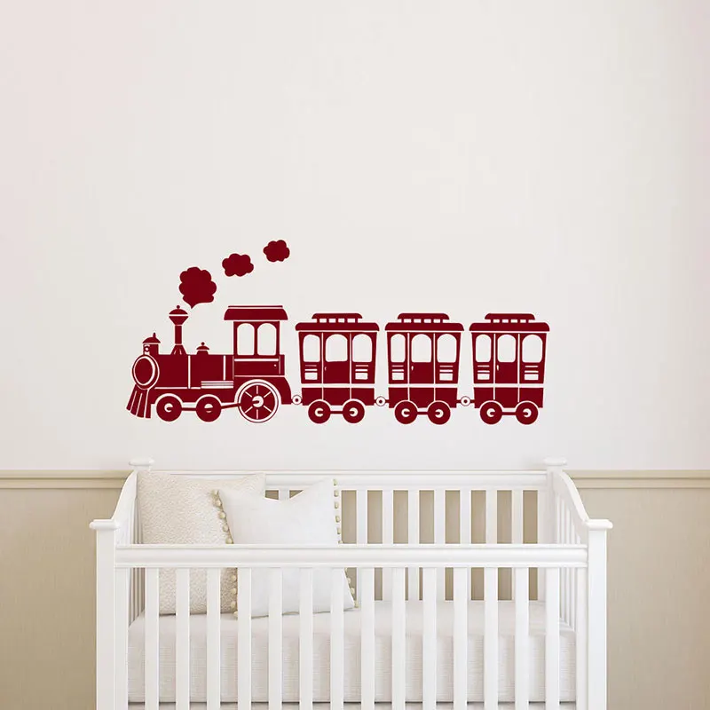 Cartoon Train Pattern Cute Wall Sticker Vinyl Home Decor For Kids Room Bedroom Nursery Decals Palyroom Murals Removable 3680 | Дом и сад
