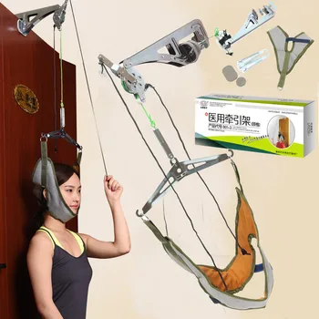 

Cervical Traction Over Door Neck Massager Device Kit Stretcher Adjustment Chiropractic Back Head Massager relaxation