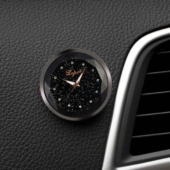 

Car Ornament Fashion Automotive Digital Pointer Clock Vehicle Car Interior Stick On Decoration Clock Auto Mini Watch Accessories