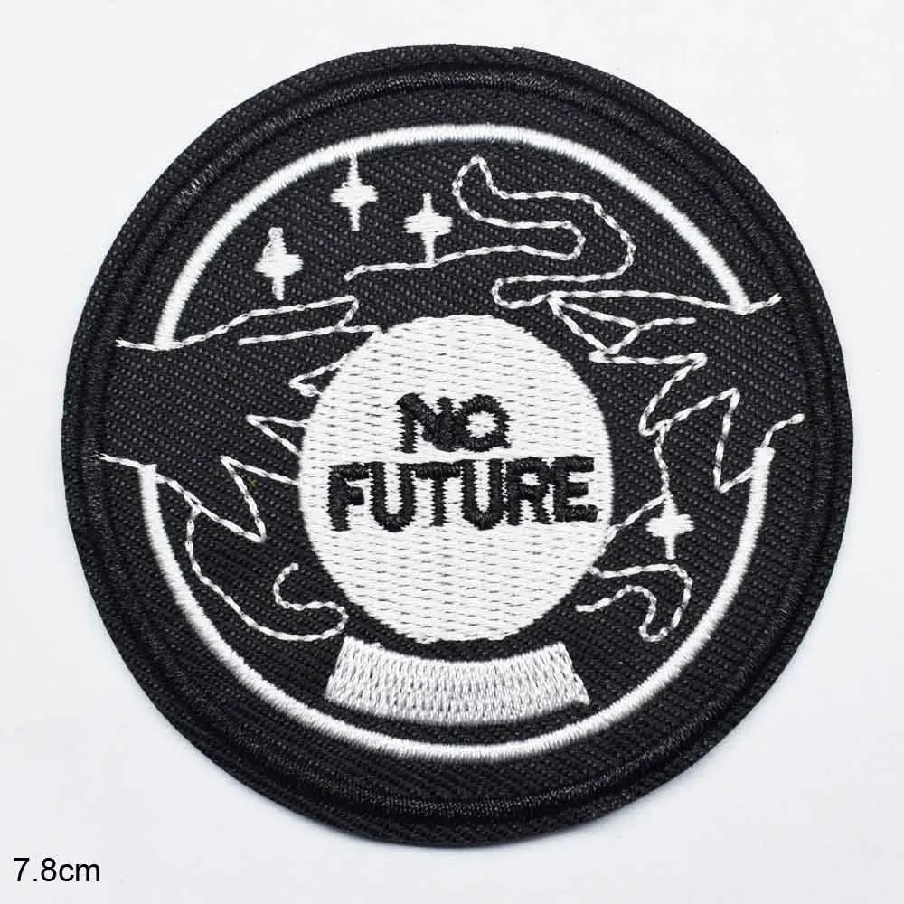 Нашивка из ткани с вышивкой No Future неудачник для девочек и мальчиков наклейки на