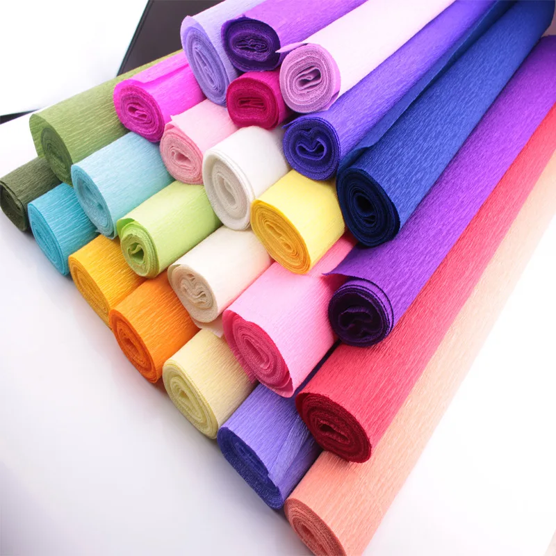 

Wavy Paper DIY Flower Rose Party Decorations Crepe Paper Monochrome Crimped Paper Telescopic Paper Kindergarten DIY Material