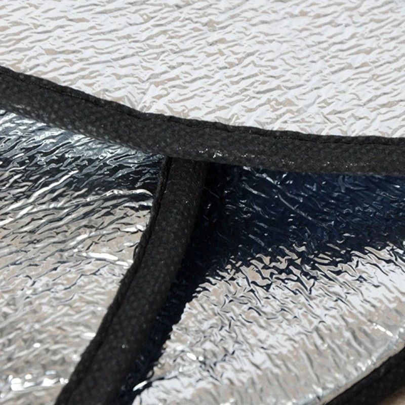 Анти-нагрев крышка Солнцезащитный козырек руля фольги Солнечный свет Серебряный двойной толстый 44x50 см протектор прочный