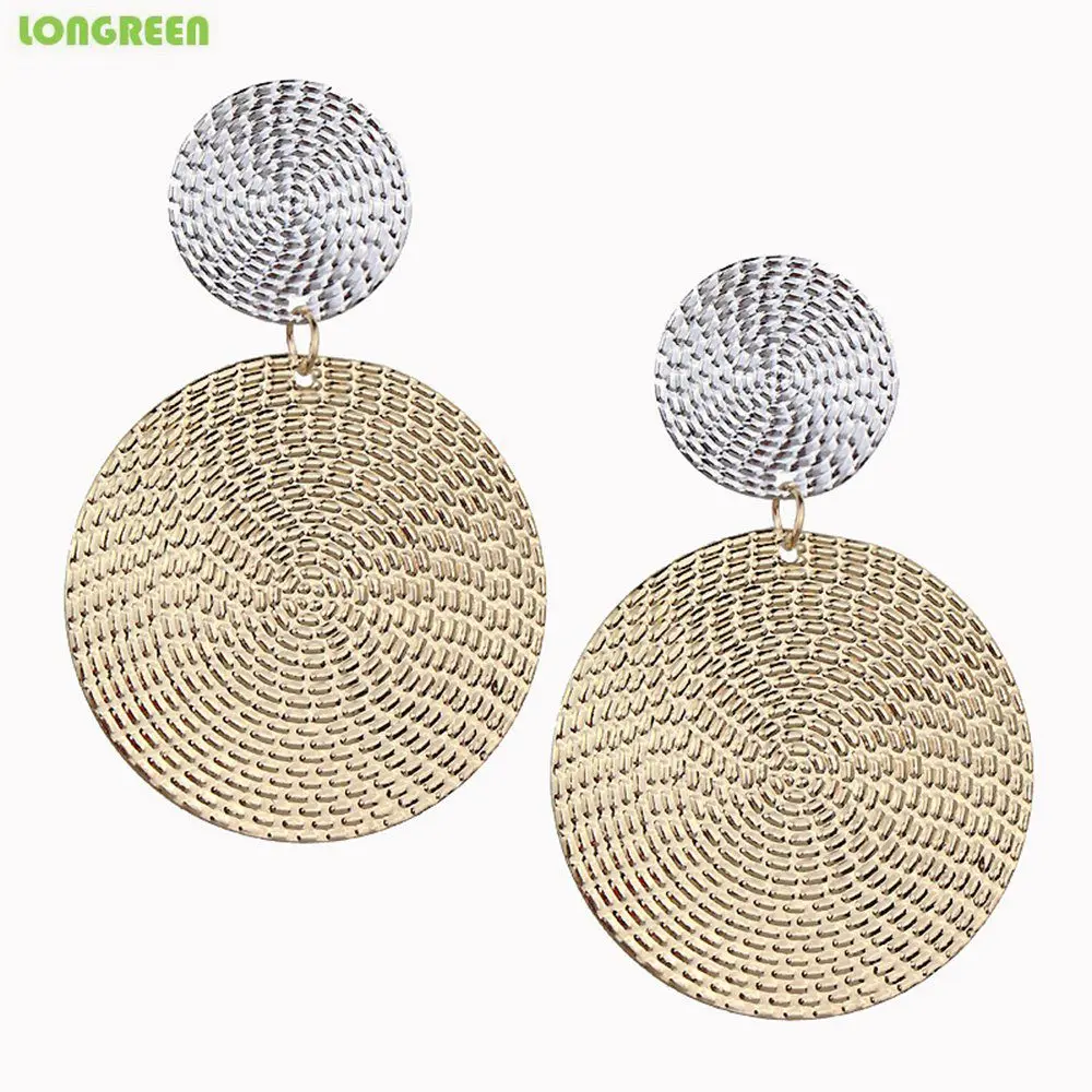 Metal Simple Stylish Geometric Round Unique Earrings For Women Girl Gifts Stainless Steel Earrings Set De Aretes Orecchini Donna - Окраска металла: Style 11