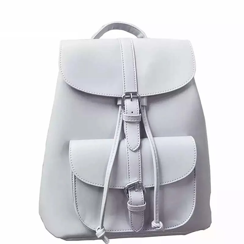 

Fahsion Women's Backpacks Ladies Drawstring PU Leather Back Pack Girls Small School Bags High Quality Casual Rucksack for Female