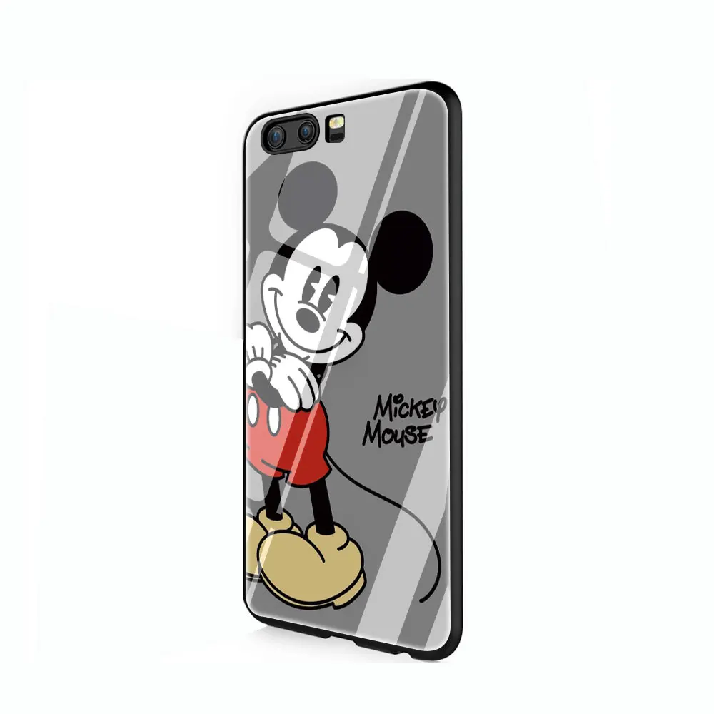 G11 EWAU beauty целующийся Микки чехол из закаленного стекла для телефона для huawei P10 P20 P30 mate 20 Lite pro P Smart Y6 Y9 Honor 8X9 10 - Цвет: G11
