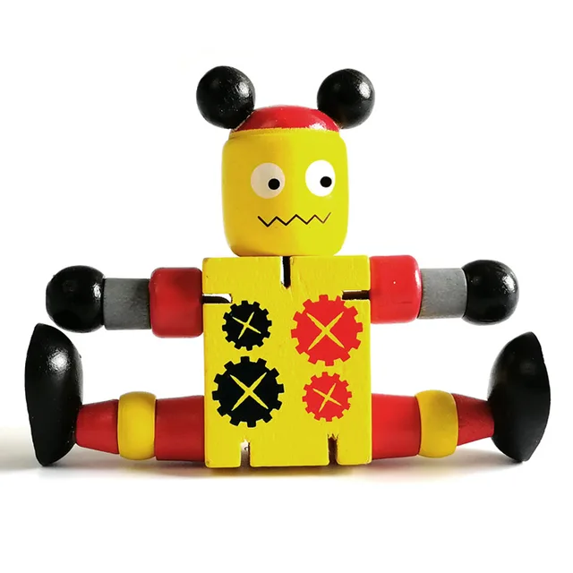 Funny Wooden Deformation Robot Children Gift Creative Building Block Toys Action Figure Education Models Toys For Children Gift 5