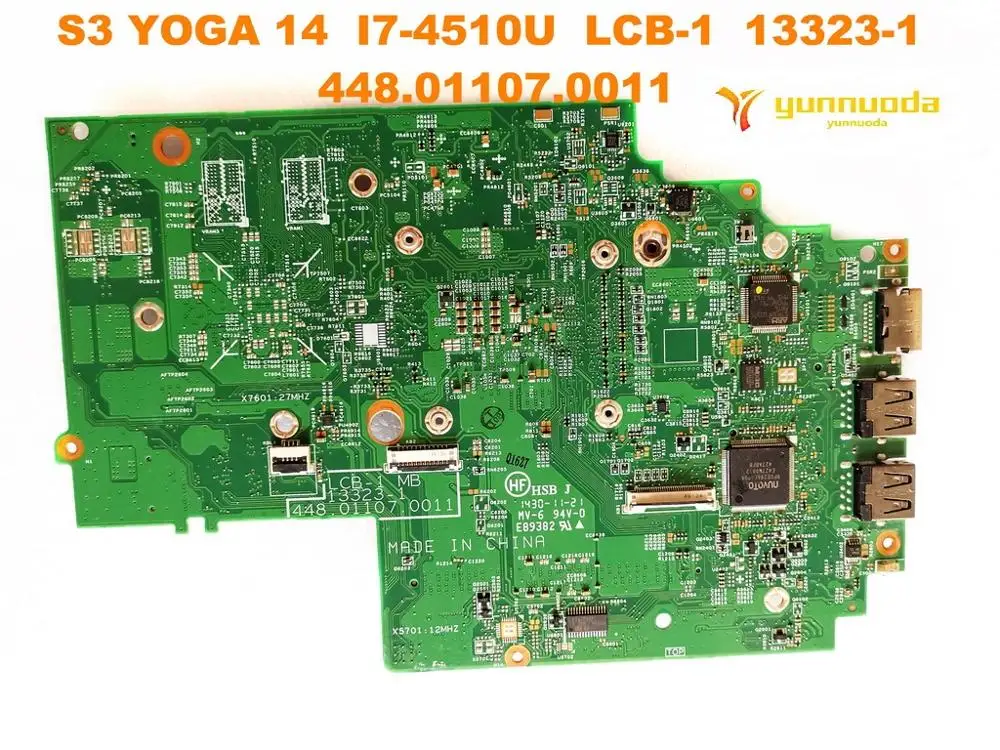 Best  Original for Lenovo S3 yoga 14 laptop motherboard S3 YOGA 14 I7-4510U LCB-1 13323-1 448.01107.0011 