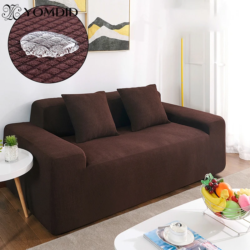 

Plaid Sofa Covers for Living Room Solid Sectional Sofa Cover Elastic Couch Cover Home Decor Fundas Sofa Slipover 1 to 4Seat