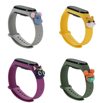 

Cartoon Strap for Xiaomi Mi band 4 3 replaceable Bracelet Mi band 4 3 Sports Wristband Breathable Bracelet for Miband 3 4