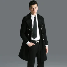 Длинное мужское пальто, Роскошные замшевые двубортные мужские куртки и пальто размера плюс 6xl, модные однотонные мужские тренчи