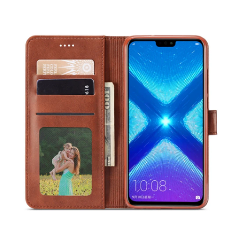 

For Huawei Honor 8X Case Leather Flip Case Wallet Card Holder Coque Honor 8X 2018 Cover Fundas Phone Case Book