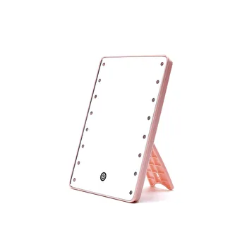 

LED makeup mirror with lamp 16 lamp bracket mirror folding dressing mirror desktop mirror beauty princess mirror wall hanging mi