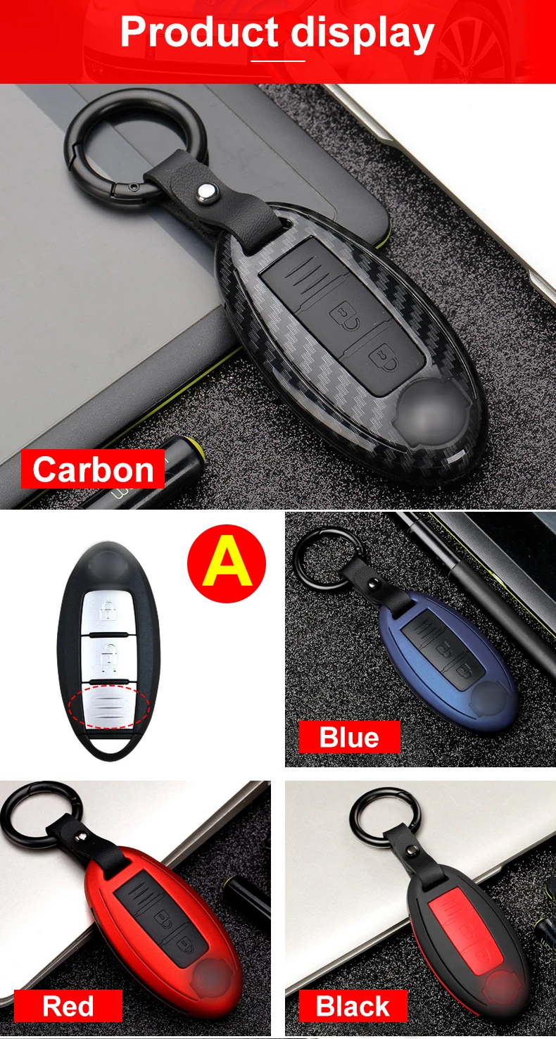 Cover chiave telecomando per Nissan Rogue XTrail T32 T31 Qashqai J11 J10 dà i colpi Tiida Pathfinder Murano Juke - H7bccb1fd1f914b97925a51fb082693a2g