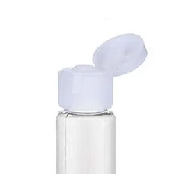 Travel-Sized Refillable Flip Cap Bottles for Liquids and Creams (Various Capacities) (With  White Caps)