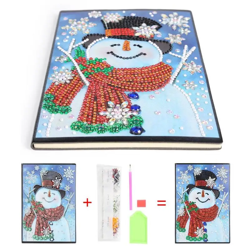 60 страниц Алмазный альбом для рисования DIY Рождество Navidad алмаз особенной формы вышивка крестиком A5 тетрадь Дневник Книга - Цвет: J