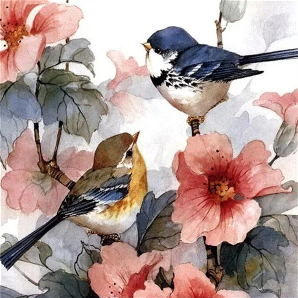 Картины птички с цветами. Алмазная мозаика Colibri. Птицы живопись. Птица иллюстрация. Цветы птицы акварелью.