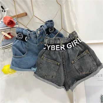 

2020 Girl Summer Jeans Smile Baby Kids Children Denim Shorts Two Colors