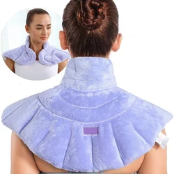 Heating Pads For Neck And Shoulders, Microwave Damp And Hot Aromatherapy Package, Suitable For Lavender Scent, Heat Therapy Or C