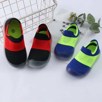 

New Girls Boys Stripe Cute Toddler Infant Little Kids Knitted Breathable Shoes Newborn Bebe Boy Shoe 0-18 Months 4es730