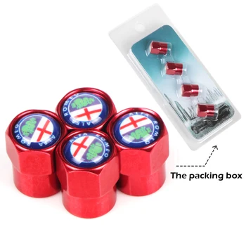 

4pcs Metal Wheel Tire Valve Caps Stem Case For alfa romeo 159 147 156 giulietta 147 159 mito Car Badge Auto Accessories