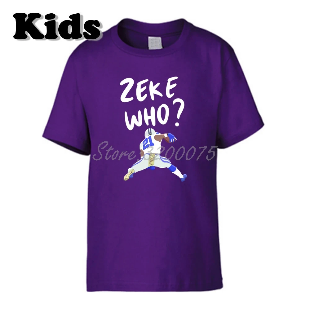 Детская футболка Ezekiel Elliott 21 That's Who! Зика кто? Одежда «Даллас», футболка, футболка для мальчиков и девочек, футболка с круглым вырезом, W19102305 - Цвет: 10