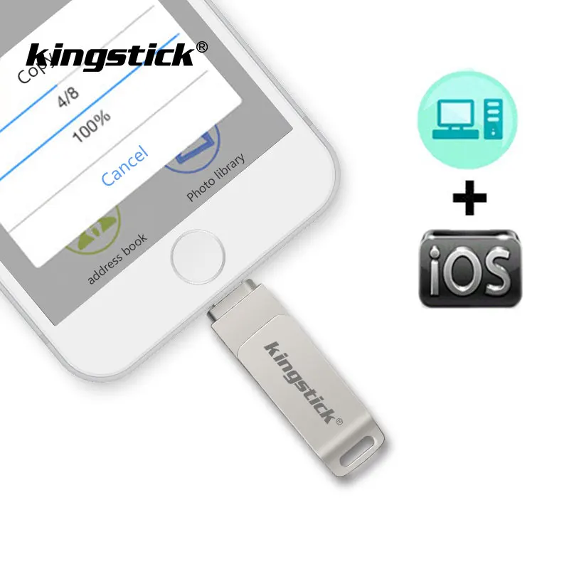 Для iPhone X/8/7/7 Plus/6 Plus/6s/5 ipad USB флэш-накопитель металлический флэш-накопитель 8 Гб оперативной памяти, 16 Гб встроенной памяти, 32 ГБ, 64 ГБ, 128 Гб карта памяти micro usb ключ u диск