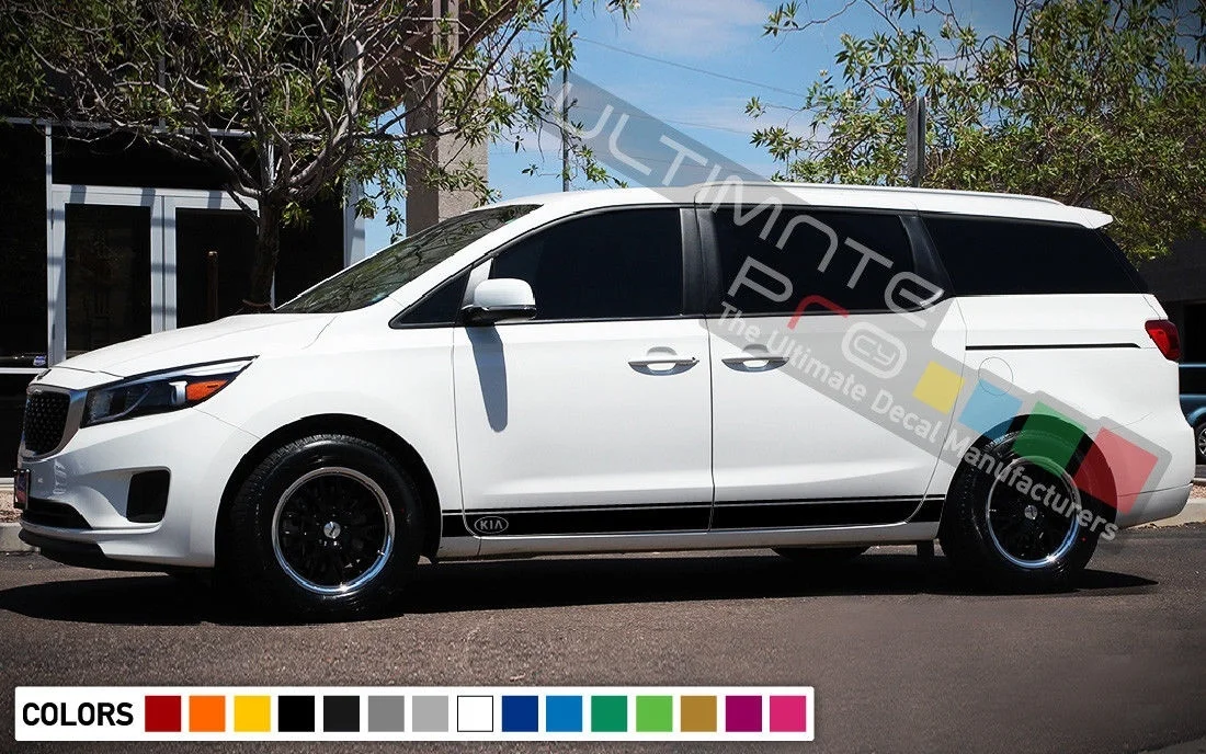 Для 2x Наклейка для KIA Sedona Боковая дверь зеркало полосы левое правое боковое окно
