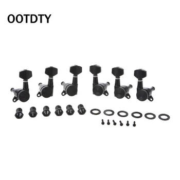 

OOTDTY Guitar Locking Tuners Tuning Pegs Machine Heads For Electric Acoustic 3L3R Black