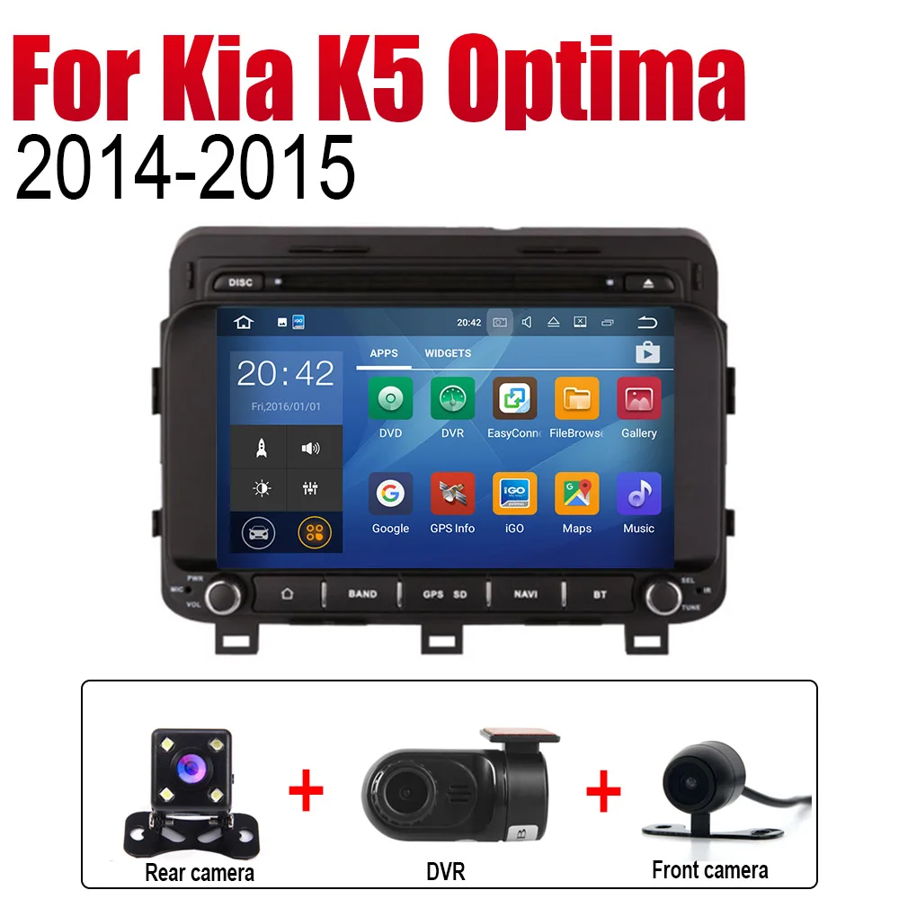 Extra Items Автомагнитола ZaiXi 2 Din Автомобильный dvd-плеер на основе Android для Kia K5 Optima~ gps Навигация BT Wifi карта мультимедийная система стерео - Цвет: Extra Items