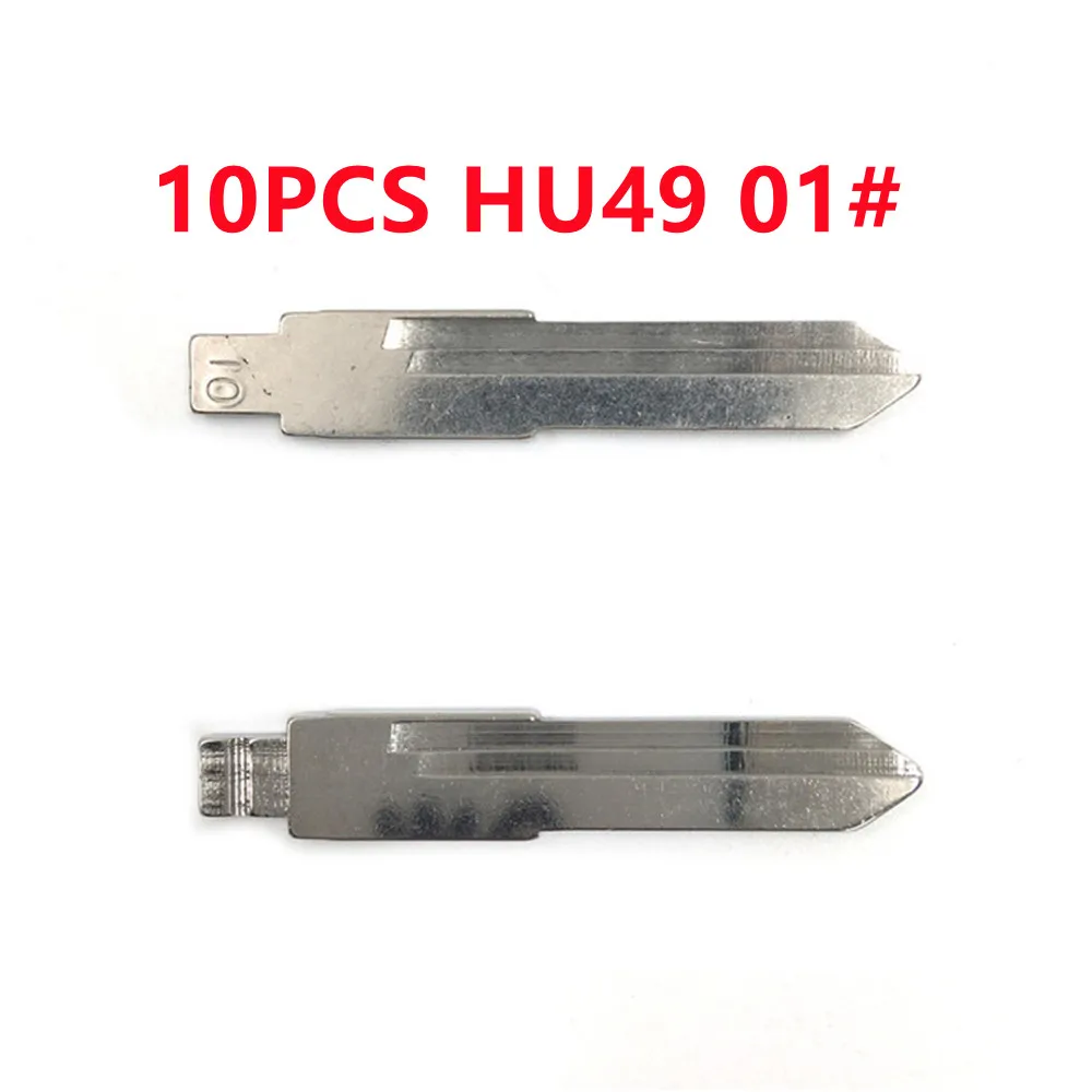 10PCS/Lot 01# KD Key Blade Lishi HU49 Uncut Car Key Blade For KD KEYDIY Xhorse VVDI JMD For VW Polo Passat Santana Duplicate Key