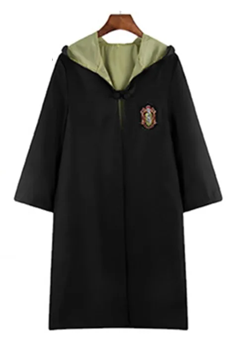 Hufflepuff ROBE Поттер халат накидка плащ с галстуком шарф палочка очки шляпа Ravenclaw Гриффиндор Hufflepuff Слизерин накидка косплей рождественский подарок - Цвет: Hufflepuff ROBE