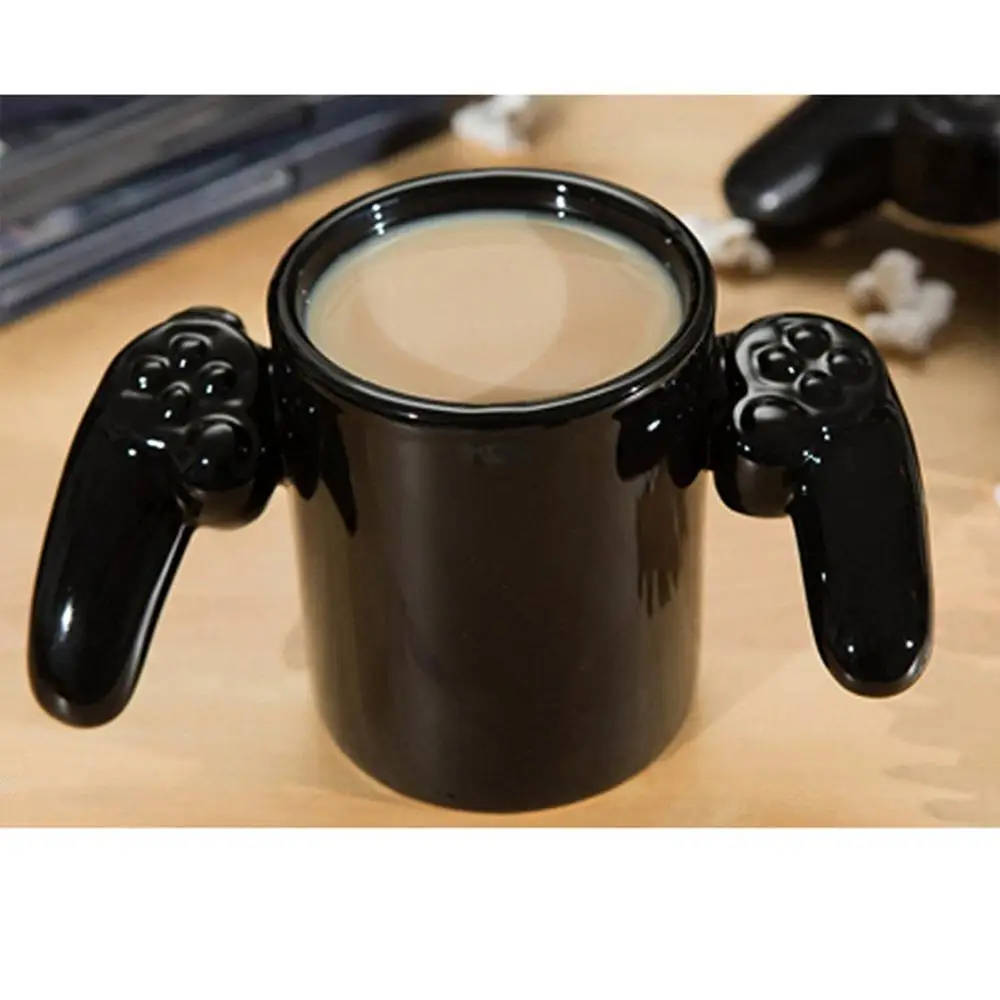 New 380mL Creative Game Over Coffee Mug 3D Game Controller Handle Mug Ceramic Cup Milk Tea Mugs Gameboy Birthday Christmas Gift