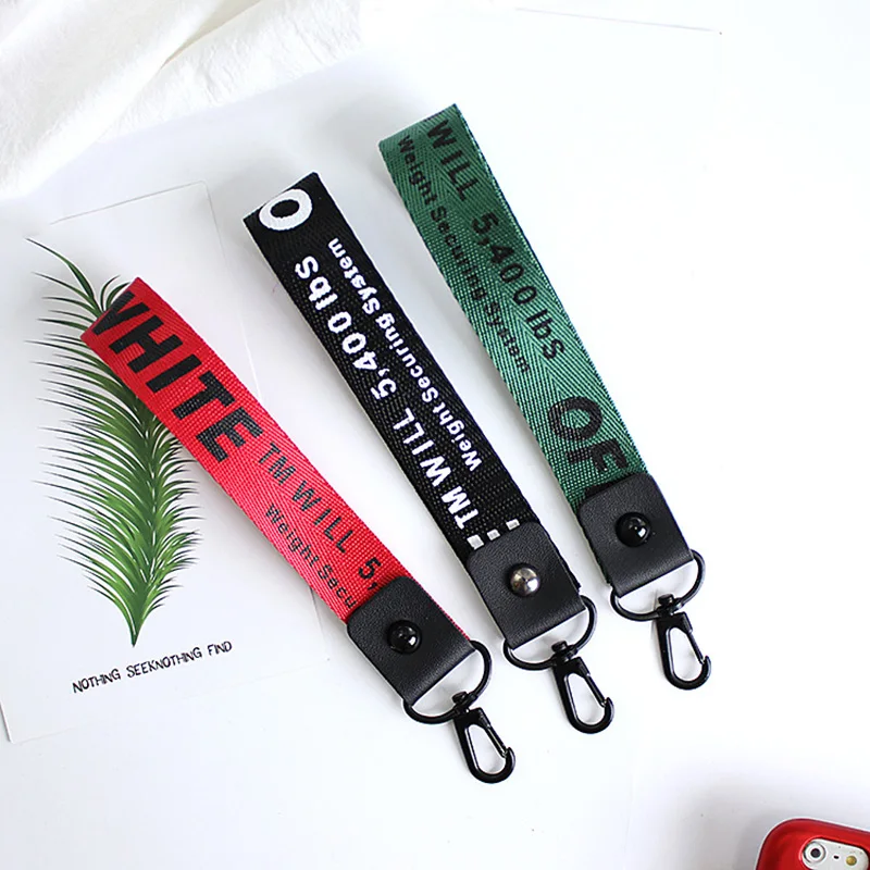 Off White брелок с лентой женский чехол для телефона цепочка для ключей бумажник сумка брелок llaveros mujer sleutelhanger chaviro