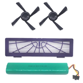 

4Pcs HEPA Filter Side Brush Battery for Neato D70E D75 D80 D85 Vacuum Cleaner