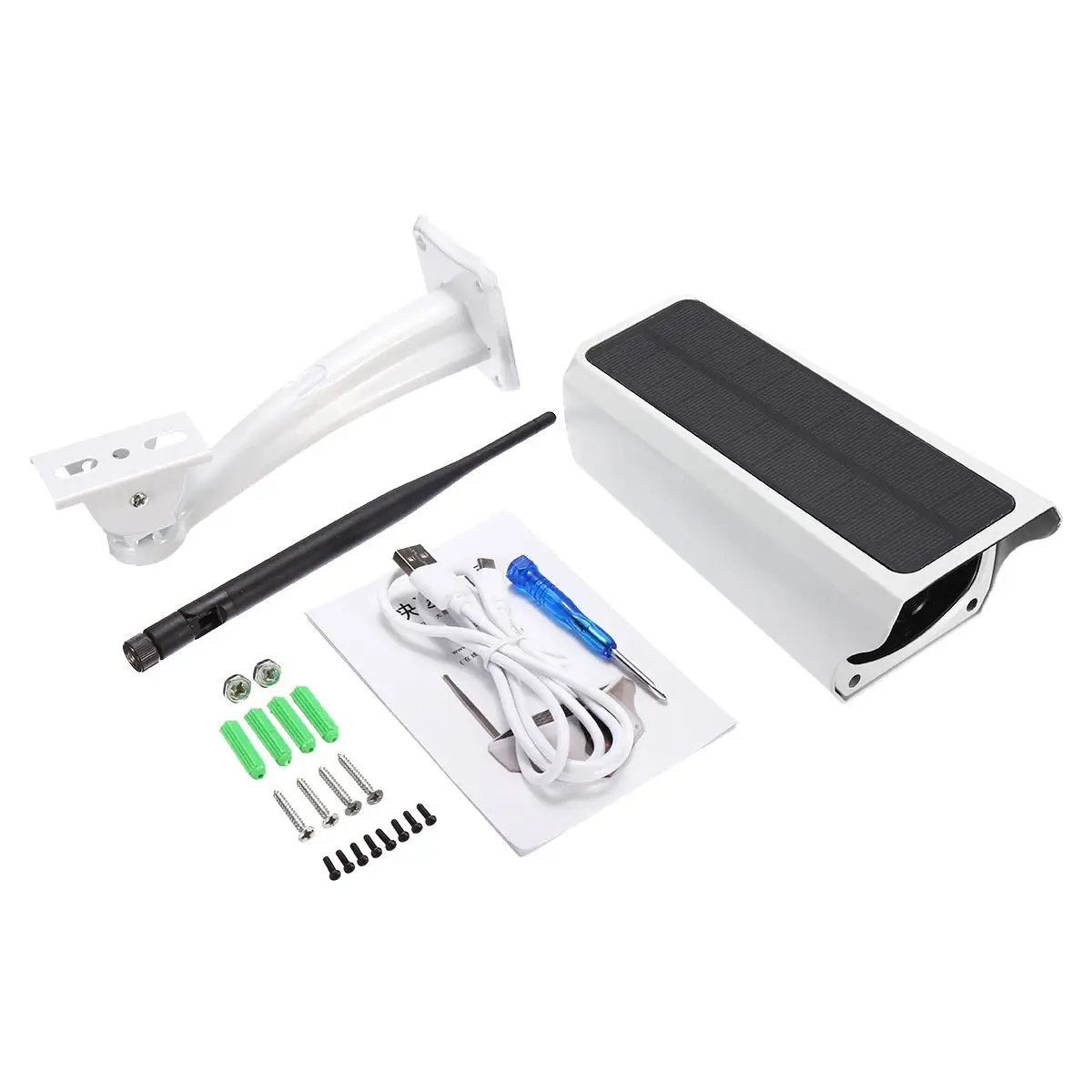  Solar WiFi IP Camera 1080P HD Outdoor Charging Battery Wireless Security Camera PIR Motion Detectio