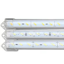 Светодиодный светильник DC 12 В 50 см 9 Вт 1800лм SMD 7020 водонепроницаемый IP44 36 светодиодный светильник с жесткой полосой для кухни