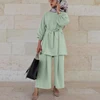 Eid Mubarek Abaya Turkey Hijab Two-piece Muslim Sets Dress Caftan Kaftans Islamic Clothing Abayas For Women Musulman Ensembles ► Photo 2/6