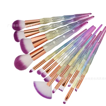 

Hot Selling Maange Portable 15PCS Diamond Handle Makeup Brush Set Makeup Brush Eye Shadow Brush Makeup Beauty Makeup Beauty Tool