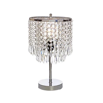 

Modern LED Iron Crystal Bedside Table Lamp for Living Room Loft Personal Office Dressing Table Home Interior Decorative Luminary
