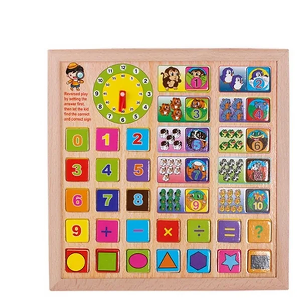 

New Style Special Offer Early Education Children Cognitive Matching on Board Baby Wood Hand Version Tessellation Educational Jig