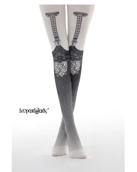 New Arrival! Personality Girl Skull Sling Print Pantyhose Cool Pattern Heart Pattern High Street Pantyhose